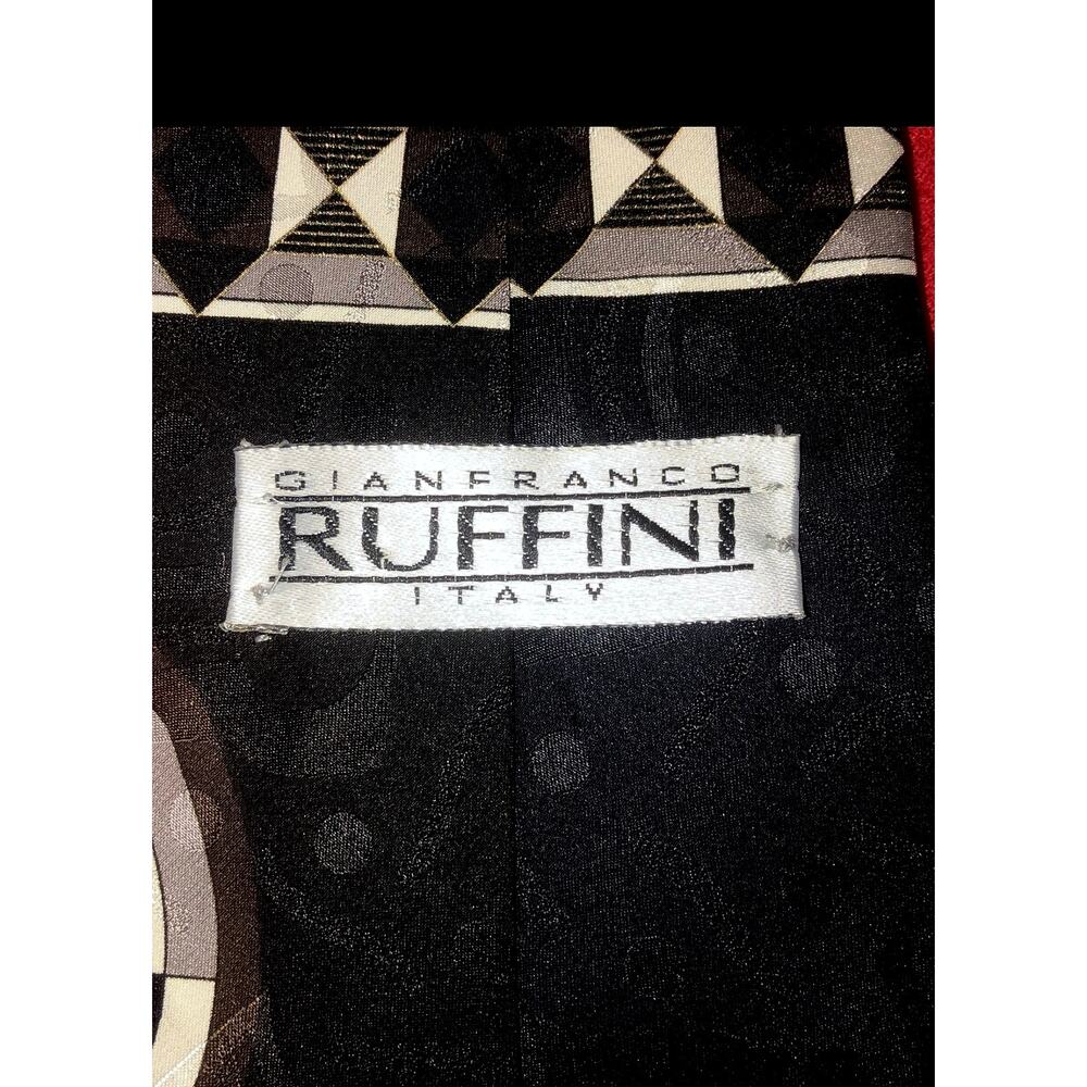 SEXY Retro Gianfranco Ruffini Art Deco Abstract Men's Tie - Picture 4 of 5